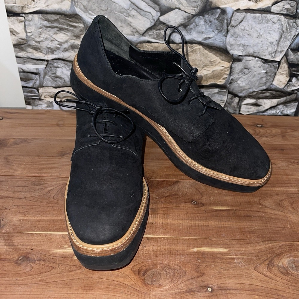 Vince Tanner Nubuck Loafers Suede Leather Oxford Lace Up Size 10